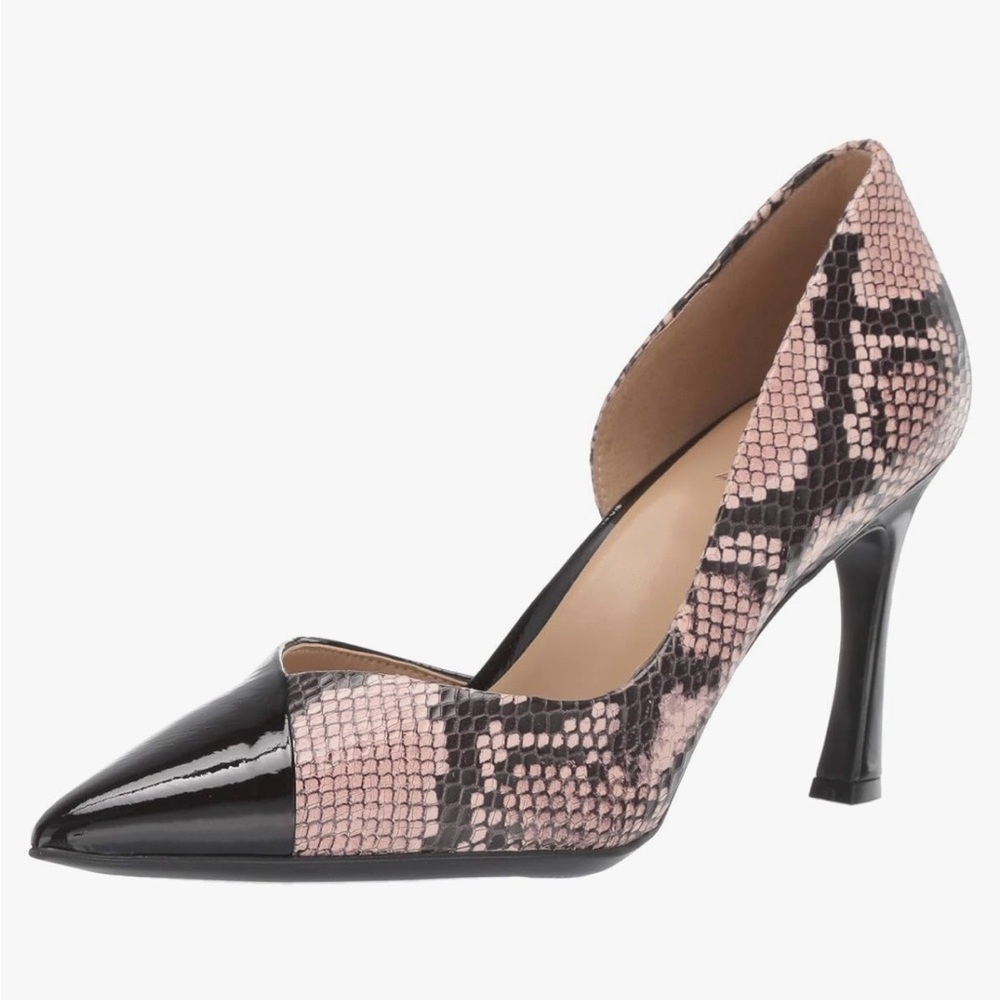 NWOT Naturalizer Edris Black/Pink Patent Snake Print‎ D’Orsay Pumps, 8 - Picture 6 of 13